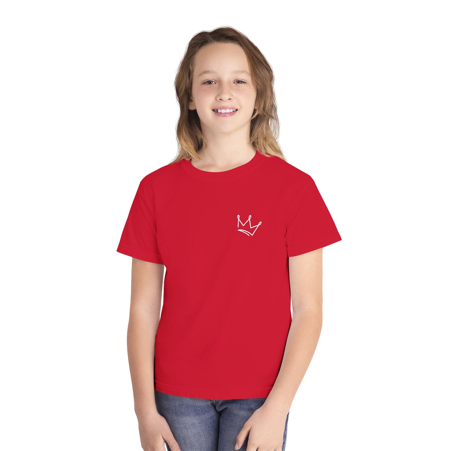 Playera Cristiana Infantil – Salmo 138:8 Diseño Corona | Christian Kids T-Shirt – Crown Design