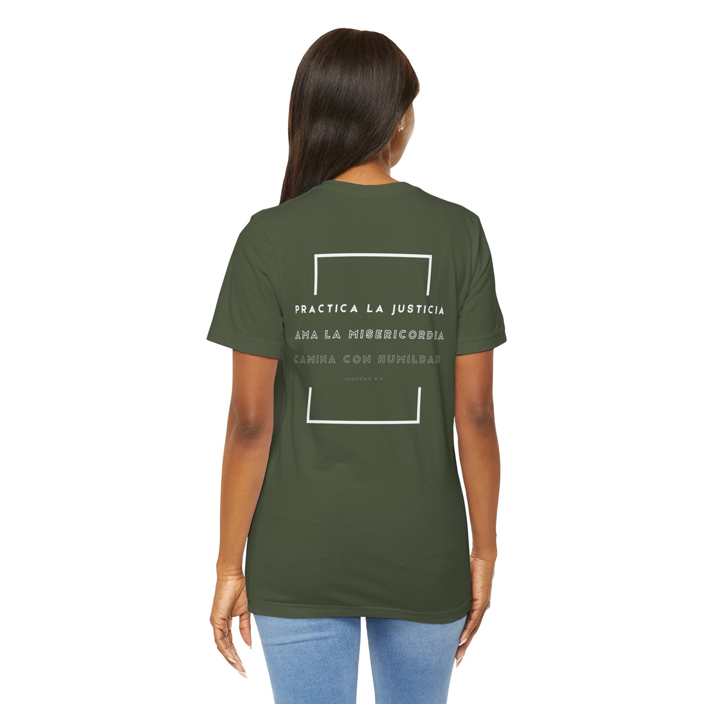 Camiseta Cristiana Unisexo - Justicia, Misericordia y Humildad - Christian Bible Verse T-shirt Micah 6:8 - Somos Semilla De Mostaza
