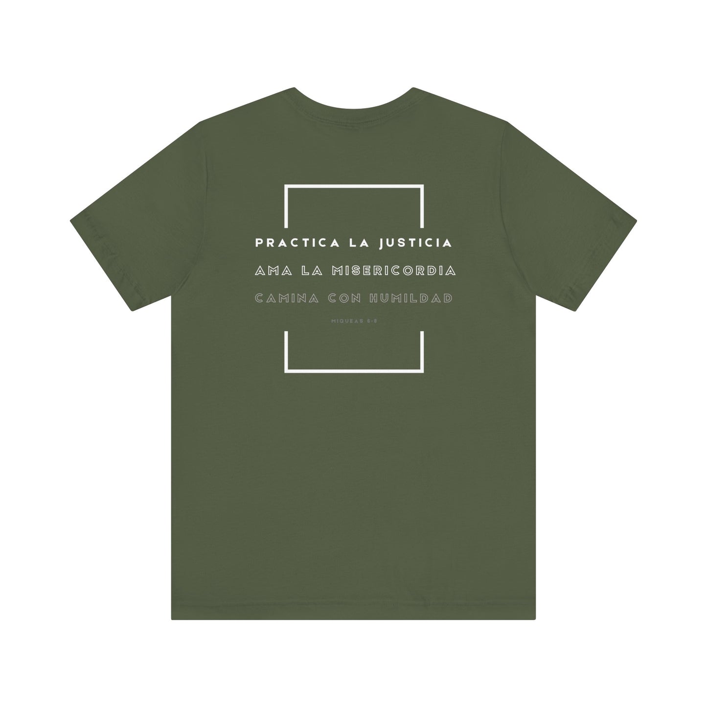 Camiseta Cristiana Unisexo - Justicia, Misericordia y Humildad - Christian Bible Verse T-shirt Micah 6:8 - Somos Semilla De Mostaza