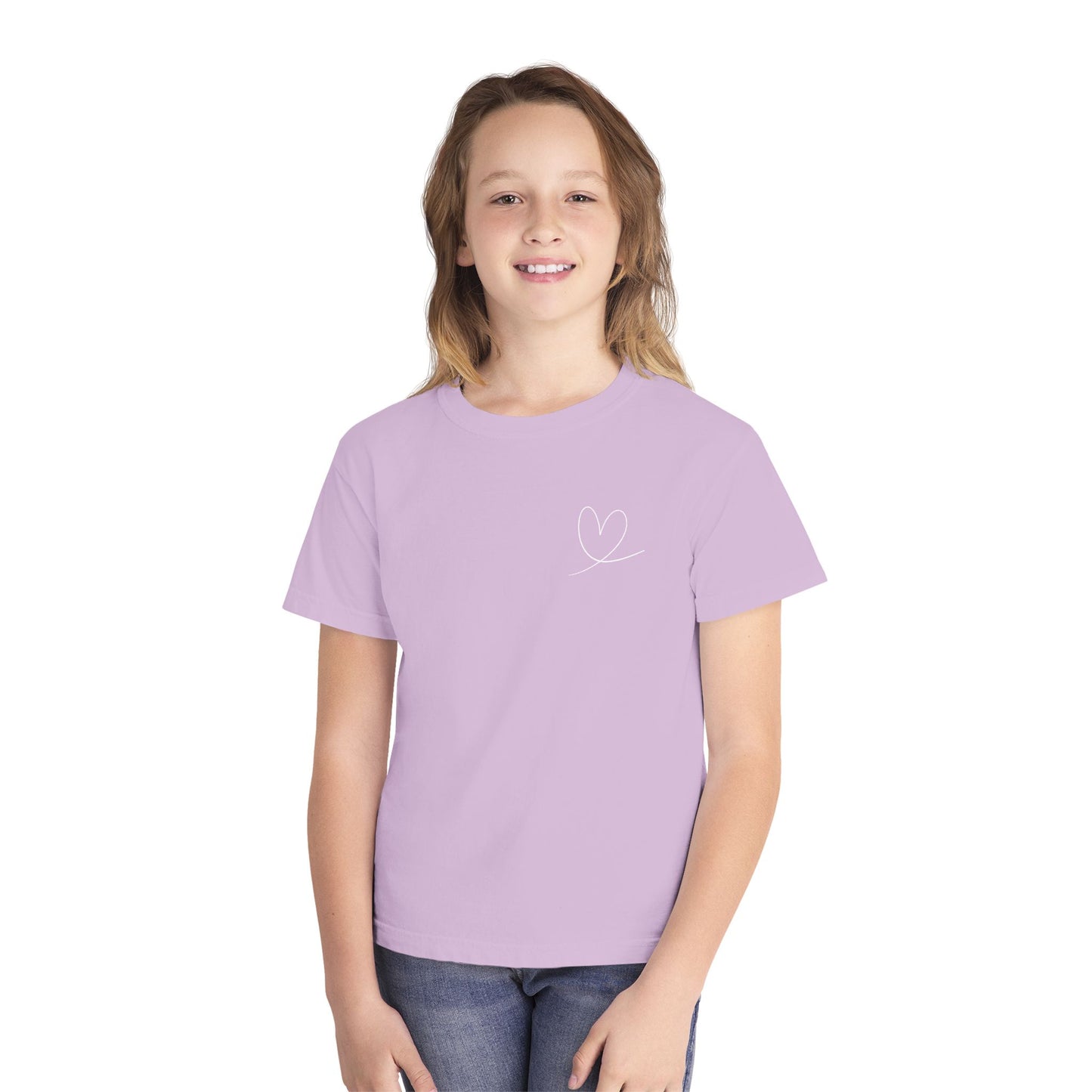 Playera Cristiana Infantil – Salmo 138:8 Diseño Corazón | Christian Kids T-Shirt – Heart Design