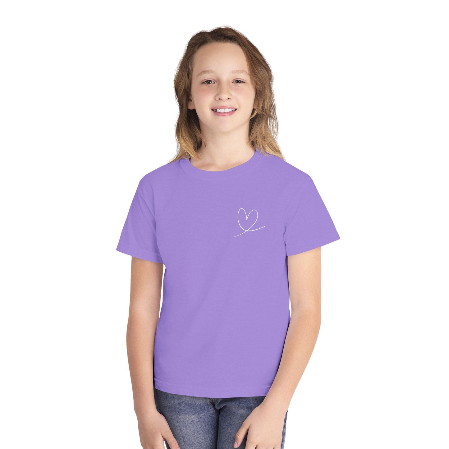 Playera Cristiana Infantil – Salmo 138:8 Diseño Corazón | Christian Kids T-Shirt – Heart Design