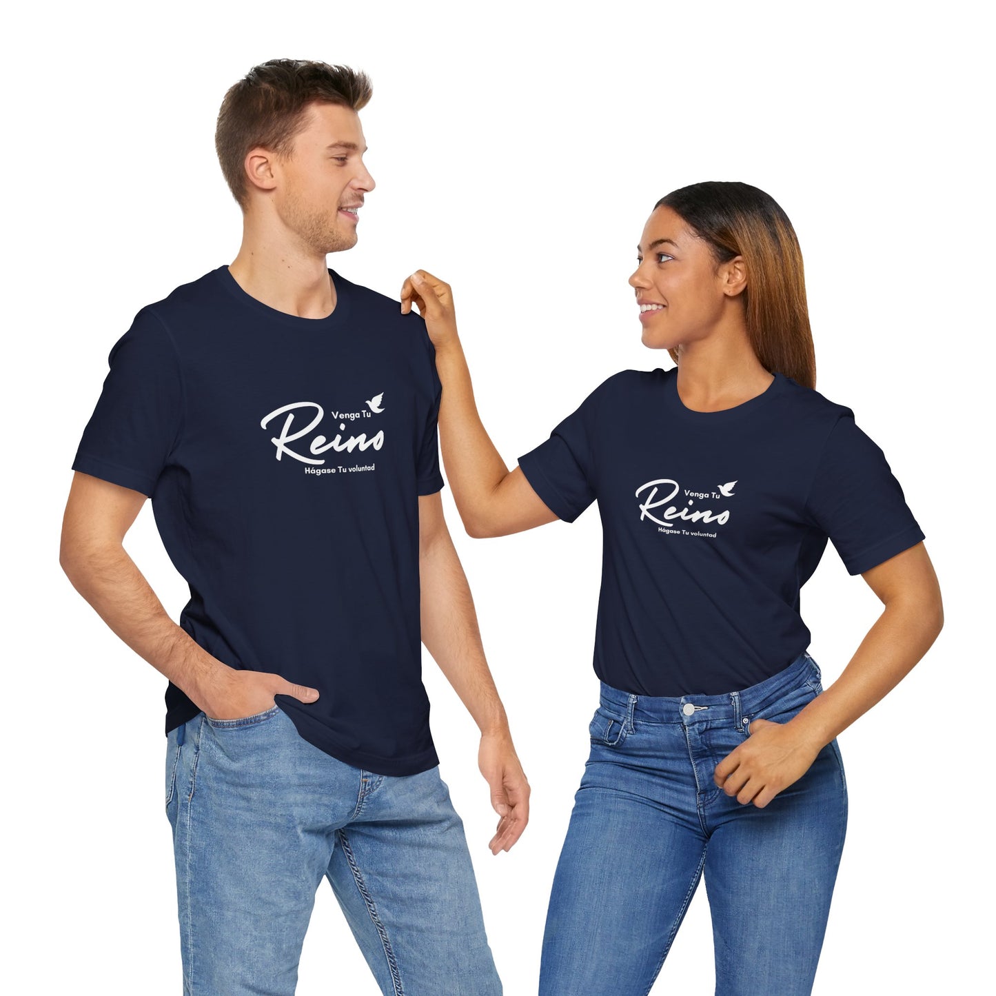 Camiseta Cristiana Unisexo - "Venga tu Reino" Mateo 6:10 Bible Verse Shirt - Christian T-Shirt Unisex - Somos Semilla De Mostaza