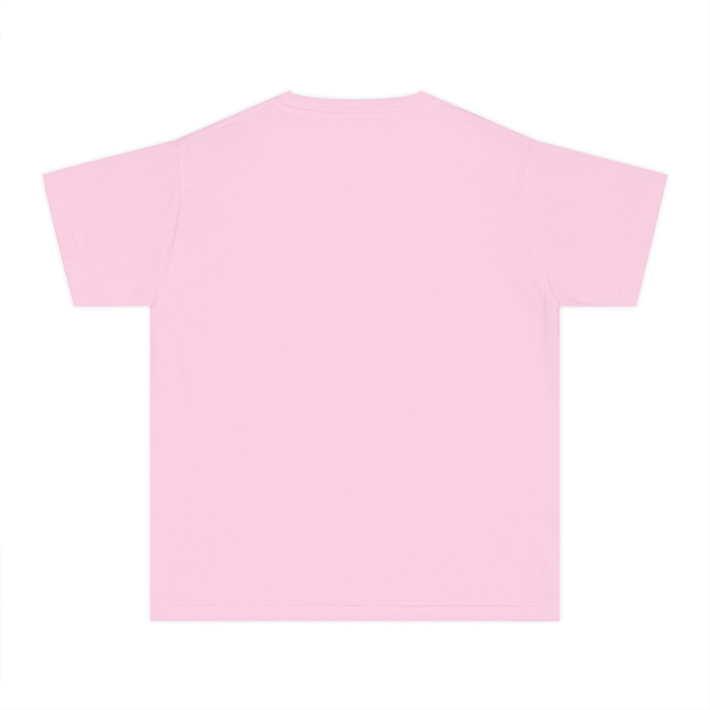 Playera Cristiana Infantil con Versículo - 1 Corintios 13:4-7 en Corazón Rosa - Christian Kids T-shirt "Love Is..."