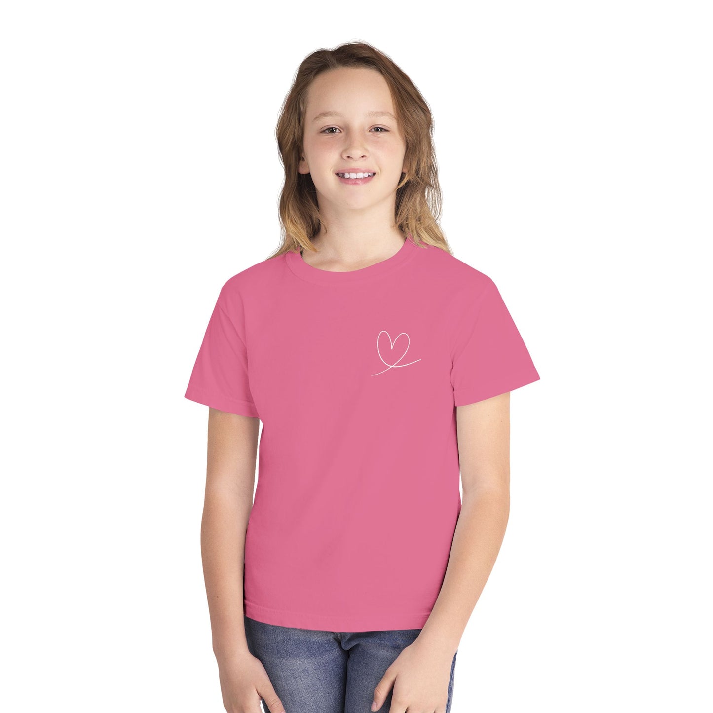 Playera Cristiana Infantil – Salmo 138:8 Diseño Corazón | Christian Kids T-Shirt – Heart Design