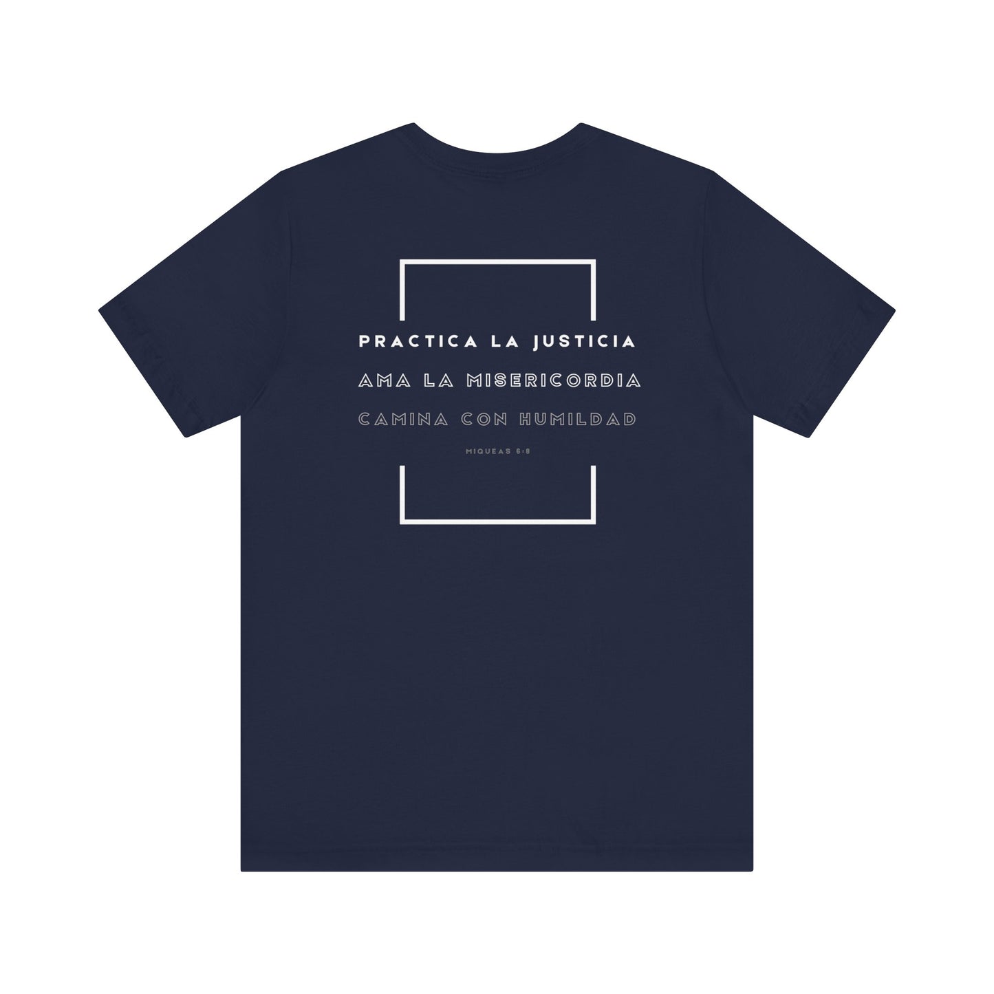 Camiseta Cristiana Unisexo - Justicia, Misericordia y Humildad - Christian Bible Verse T-shirt Micah 6:8 - Somos Semilla De Mostaza