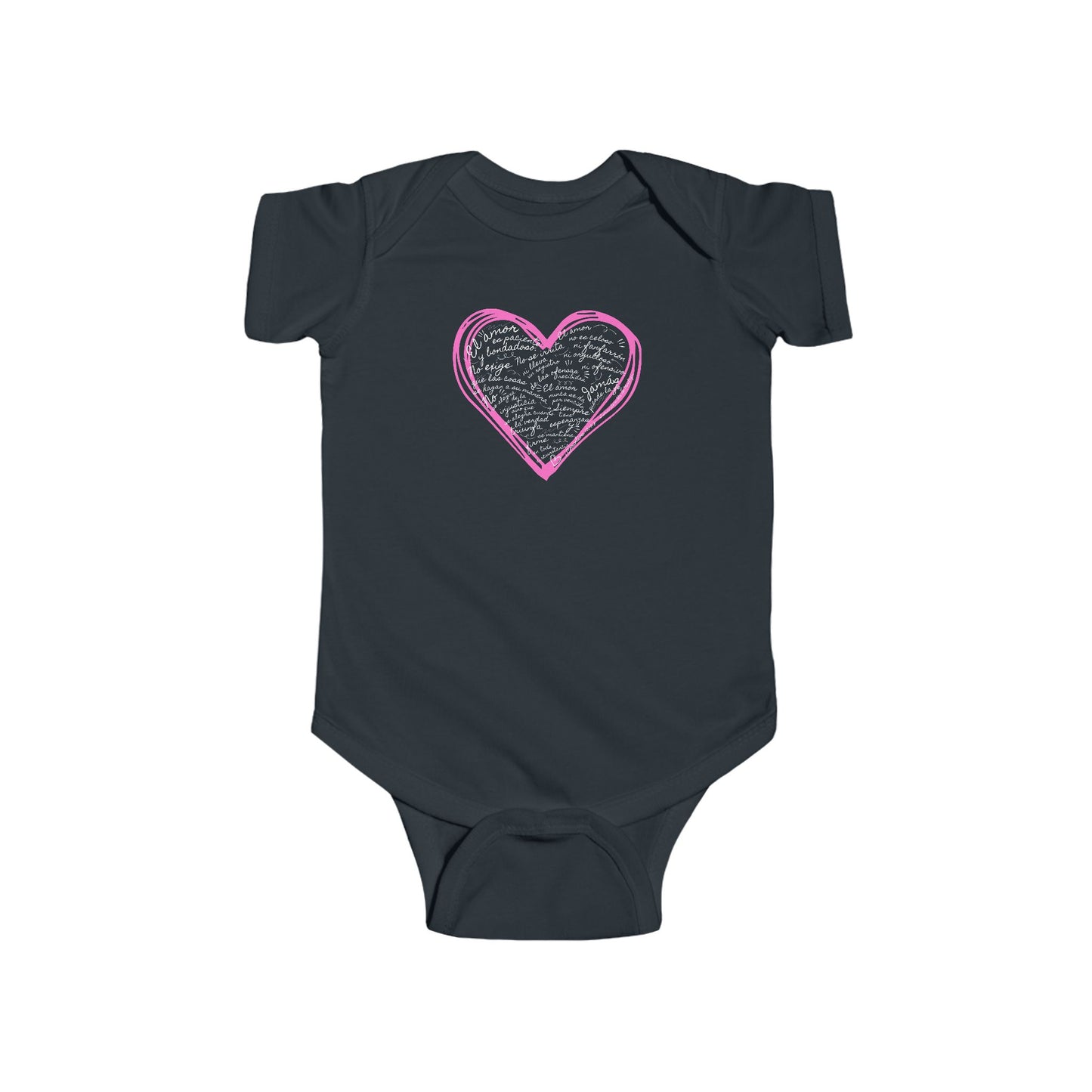 Pañalero Cristiano para Bebe con Versículo - 1 Corintios 13:4-7 - Christian Baby Onesie