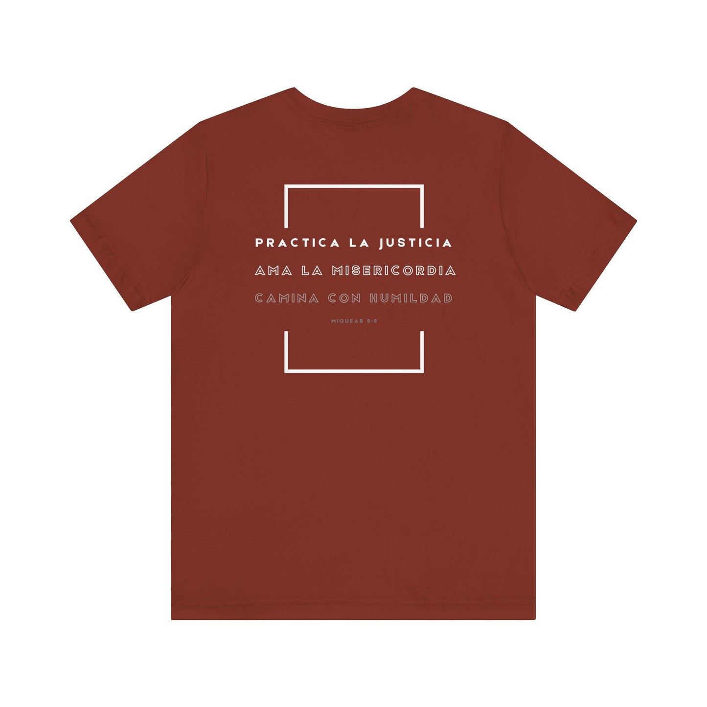 Camiseta Cristiana Unisexo - Justicia, Misericordia y Humildad - Christian Bible Verse T-shirt Micah 6:8 - Somos Semilla De Mostaza