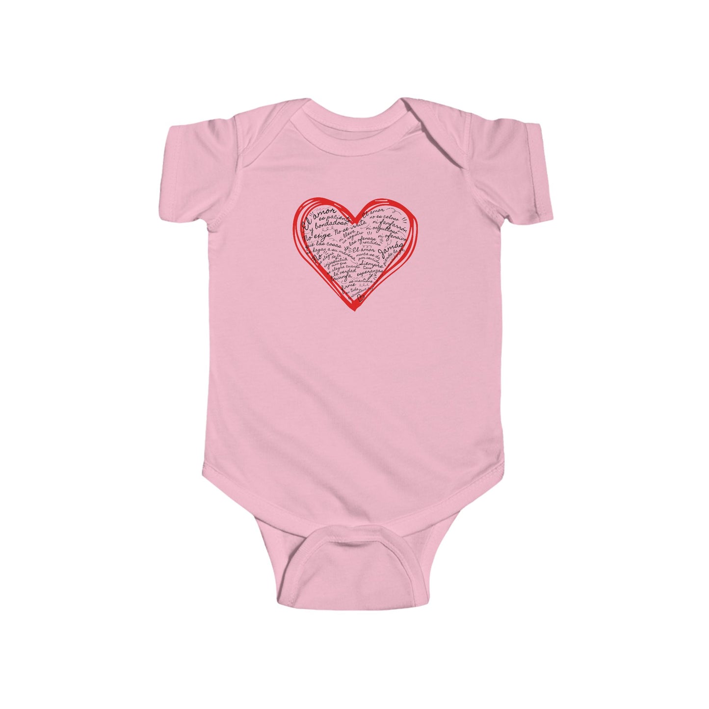 Pañalero Cristiano para Bebe con Versículo - 1 Corintios 13:4-7 - Christian Baby Onesie