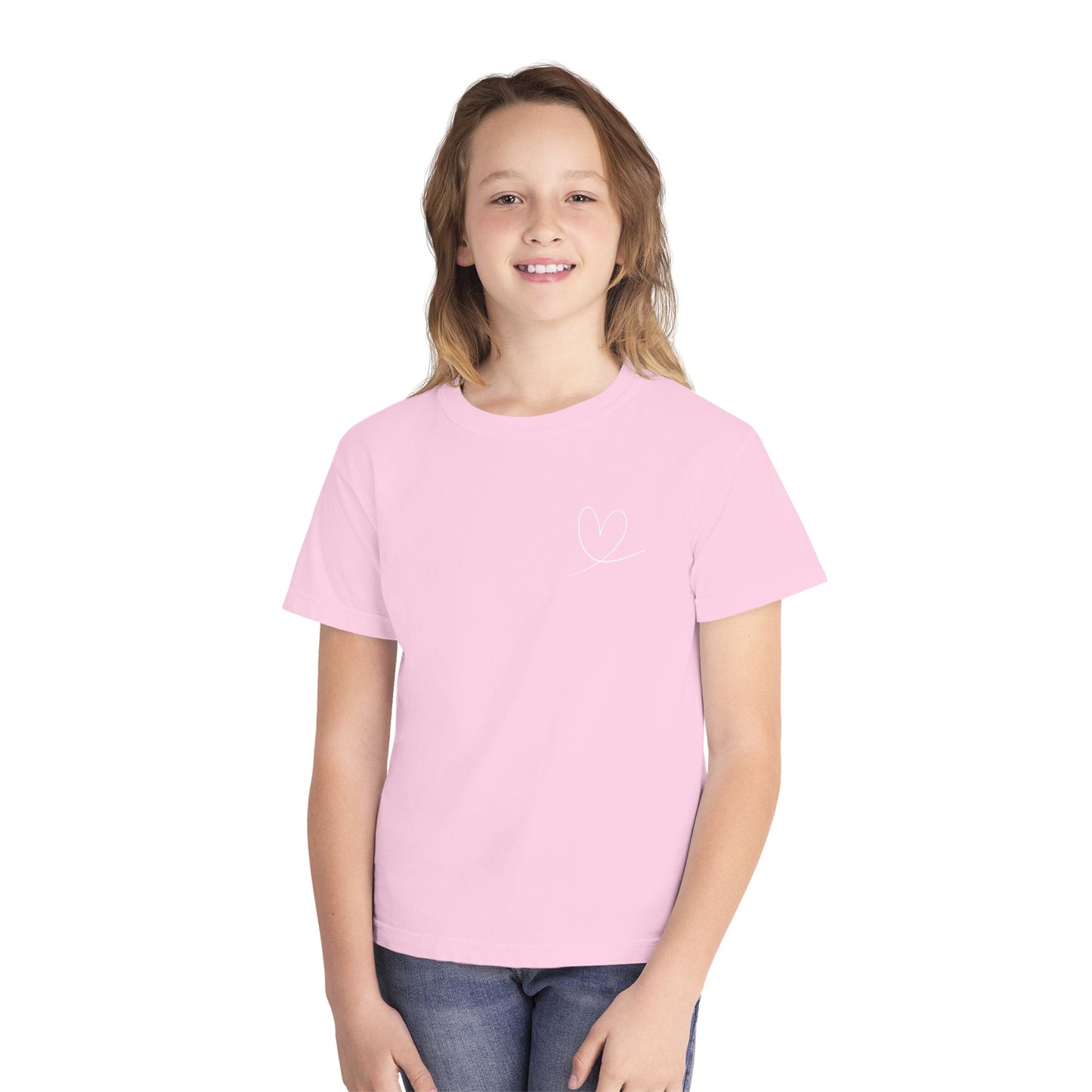 Playera Cristiana Infantil – Salmo 138:8 Diseño Corazón | Christian Kids T-Shirt – Heart Design