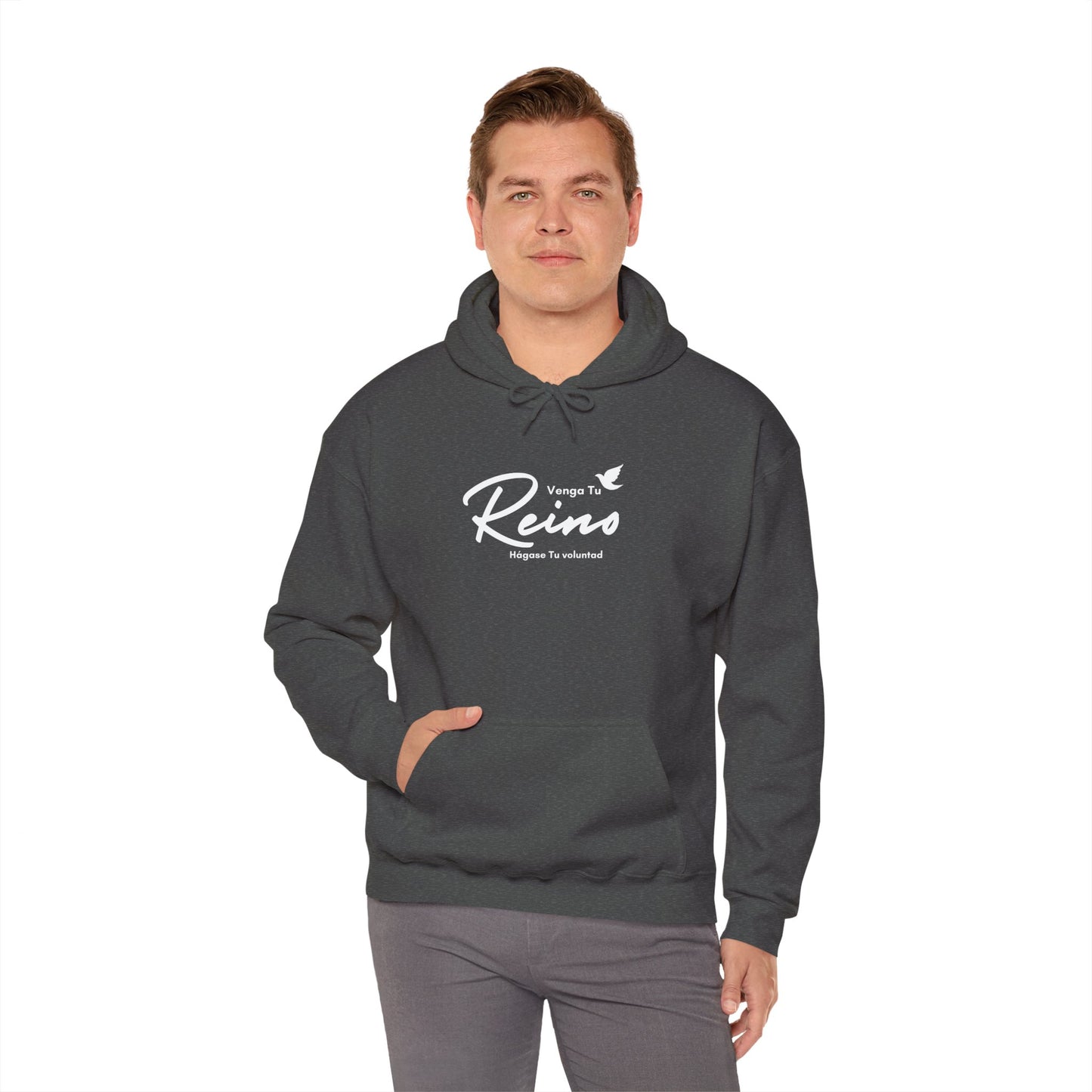Sudadera Cristiana con Gorro - "Venga tu Reino" Mateo 6:10 - Christian Hoodie - Unisex Faith Sweatshirt in Black, Maroon, Navy