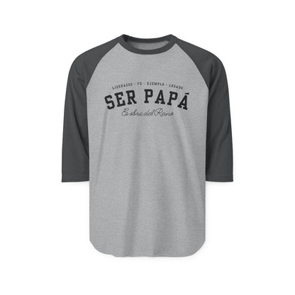 Playera Cristiana Raglán ¾ – Ser Papá es Obra del Reino | Christian Raglan Shirt ¾ Sleeve – Fatherhood Is Kingdom Work