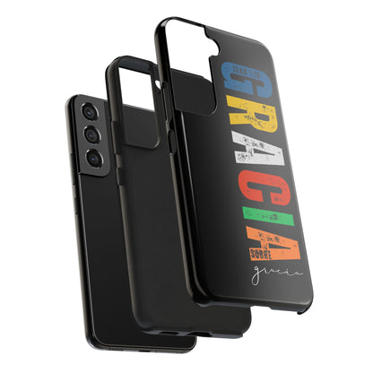 Funda Cristiana Resistente para iPhone & Samsung - Juan 1:16 - Christian Tough Phone Case “Grace Upon Grace” - Black Faith Case for Men