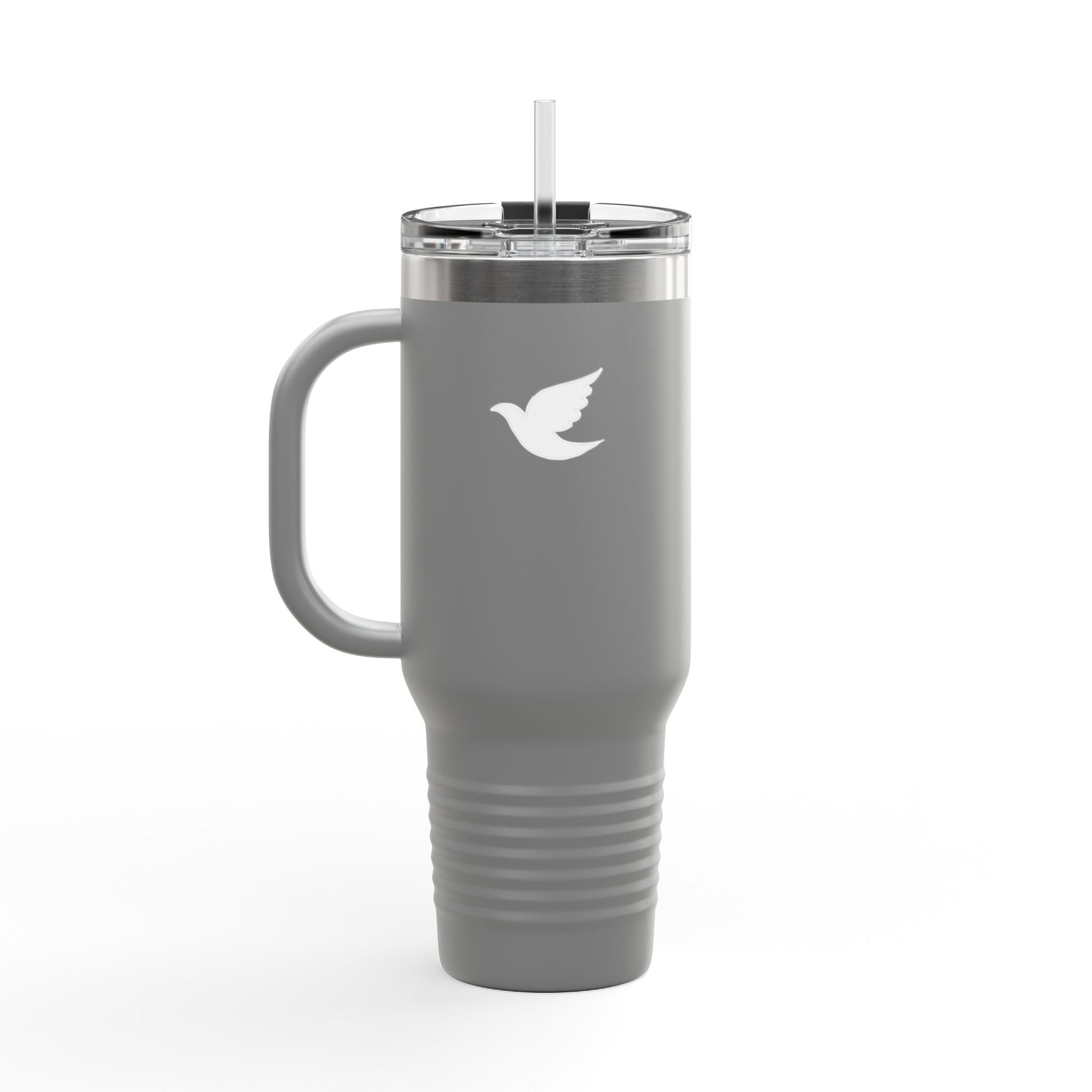 Taza Termica de Fe con Popote 1.18L - Christian Insulated Tumbler 40oz - "Venga Tu Reino" Mateo 6:10 - Spanish Bible Verse Travel Mug with Straw - Somos Semilla De Mostaza