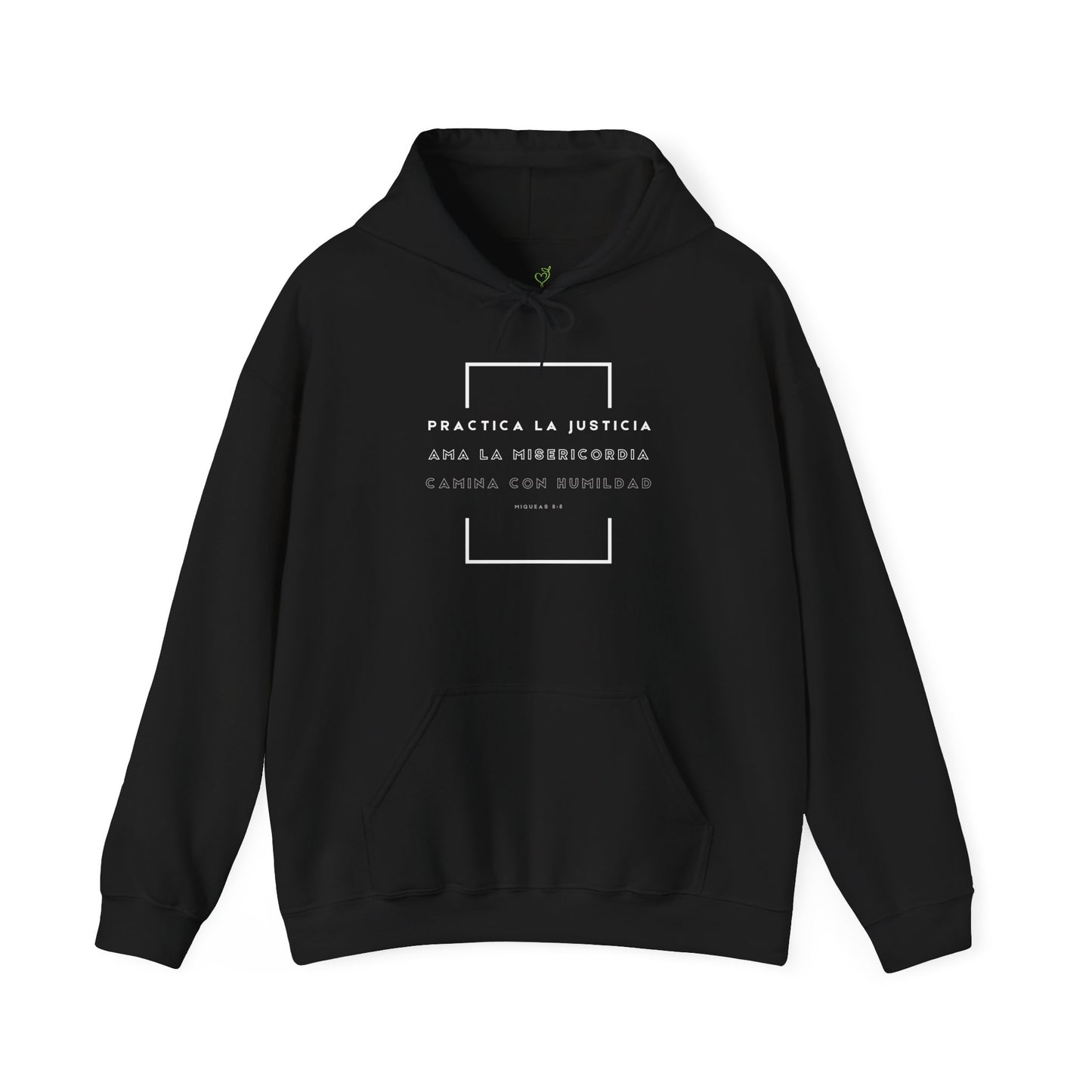 Sudadera Cristiana Unisex con Gorro - "Practica la justicia, ama la misericordia, camina con humildad" Miqueas 6:8 - Christian Hoodie - Somos Semilla De Mostaza