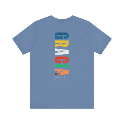 Camiseta Cristiana “Gracia sobre gracia” Juan 1:16 - Unisex Faith Apparel - Christian T-Shirt with Spanish Bible Verse