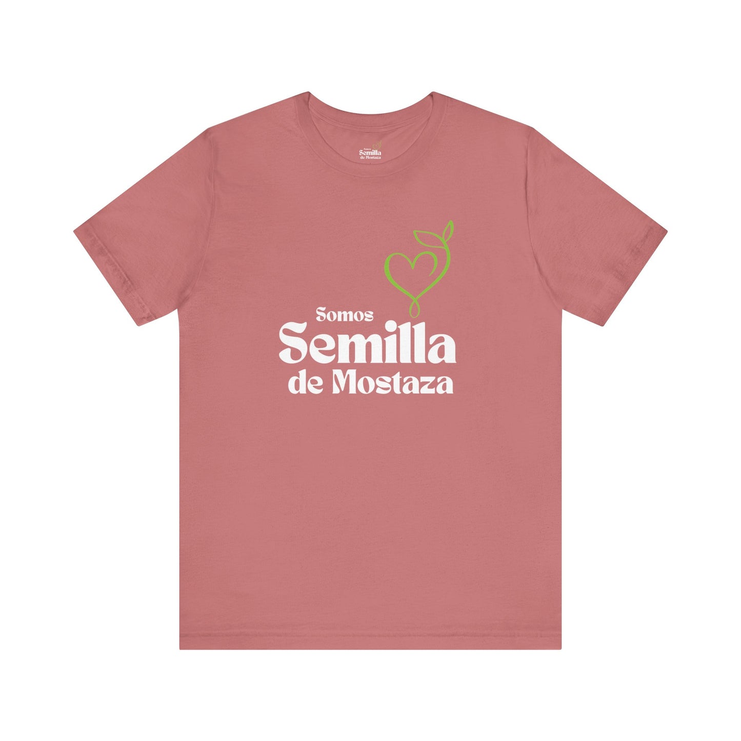 Camiseta Cristiana Unisexo - Logo "Somos Semilla de Mostaza" - Christian Unisex T-Shirt - Somos Semilla De Mostaza