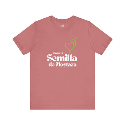 Camiseta Cristiana Unisexo - Logo "Somos Semilla de Mostaza" - Christian Unisex T-Shirt - Somos Semilla De Mostaza