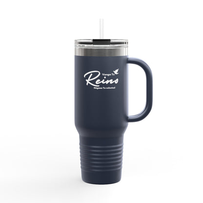 Taza Termica de Fe con Popote 1.18L - Christian Insulated Tumbler 40oz - "Venga Tu Reino" Mateo 6:10 - Spanish Bible Verse Travel Mug with Straw - Somos Semilla De Mostaza