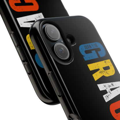 Funda Cristiana Resistente para iPhone & Samsung - Juan 1:16 - Christian Tough Phone Case “Grace Upon Grace” - Black Faith Case for Men