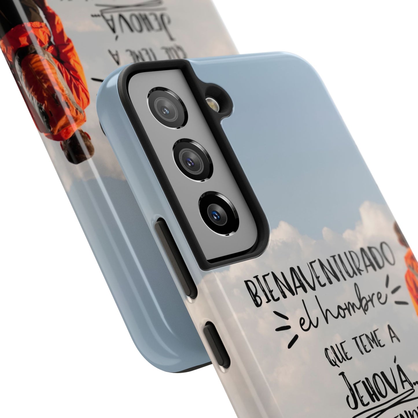Funda Cristiana Resistente con Versículo - Salmo 112:1-2 - Christian Tough Phone Case for Men - iPhone & Galaxy Compatible