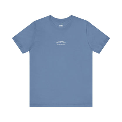Light blue Christian t-shirt with 'De Su plenitud tomamos todos' text in Spanish on front