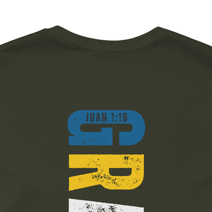 Camiseta Cristiana “Gracia sobre gracia” Juan 1:16 - Unisex Faith Apparel - Christian T-Shirt with Spanish Bible Verse