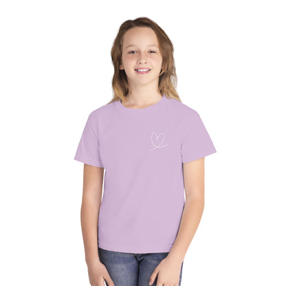 Playera Cristiana Infantil – Salmo 138:8 Diseño Corazón | Christian Kids T-Shirt – Heart Design