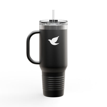 Taza Termica de Fe con Popote 1.18L - Christian Insulated Tumbler 40oz - "Venga Tu Reino" Mateo 6:10 - Spanish Bible Verse Travel Mug with Straw - Somos Semilla De Mostaza