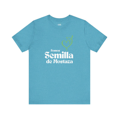 Camiseta Cristiana Unisexo - Logo "Somos Semilla de Mostaza" - Christian Unisex T-Shirt - Somos Semilla De Mostaza
