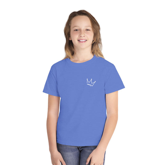 Playera Cristiana Infantil – Salmo 138:8 Diseño Corona | Christian Kids T-Shirt – Crown Design