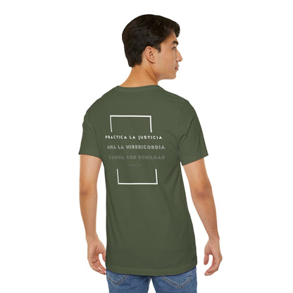 Camiseta Cristiana Unisexo - Justicia, Misericordia y Humildad - Christian Bible Verse T-shirt Micah 6:8 - Somos Semilla De Mostaza