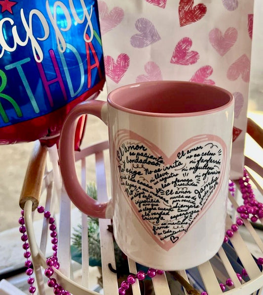 "El Amor Verdadero" Coffee Mug in Pink (11oz or 15oz)