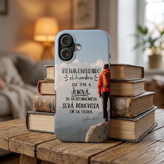 “Bienaventurado” Spanish Bible Verse Phone Case | Psalm 112:1–2