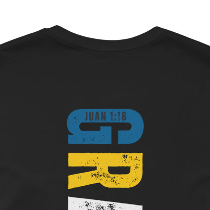 Camiseta Cristiana “Gracia sobre gracia” Juan 1:16 - Unisex Faith Apparel - Christian T-Shirt with Spanish Bible Verse
