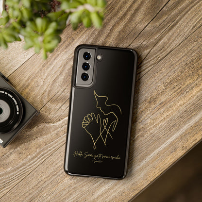 Funda Cristiana Resistente – 1 Samuel 3:9 Toma Tiempo para Escuchar | Christian Tough Phone Case – Take Time to Listen Design
