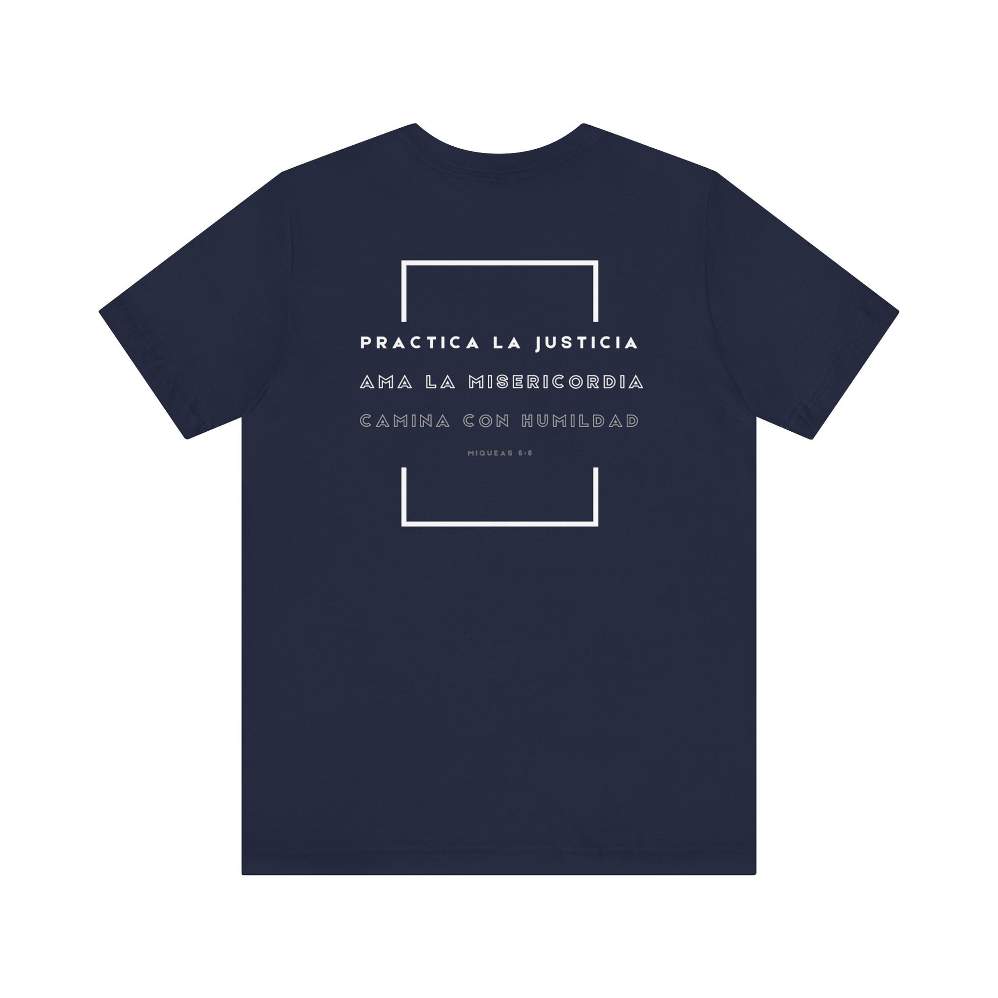 Camiseta Cristiana Unisexo - Justicia, Misericordia y Humildad - Christian Bible Verse T-shirt Micah 6:8 - Somos Semilla De Mostaza
