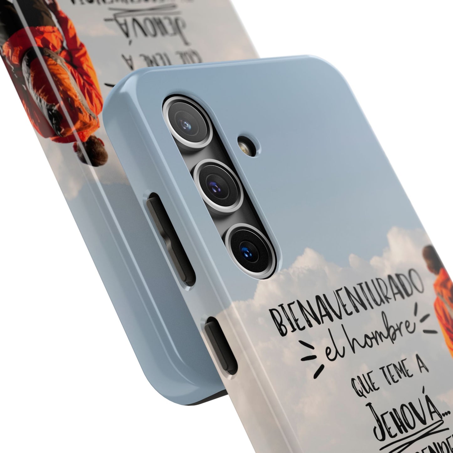 Funda Cristiana Resistente con Versículo - Salmo 112:1-2 - Christian Tough Phone Case for Men - iPhone & Galaxy Compatible