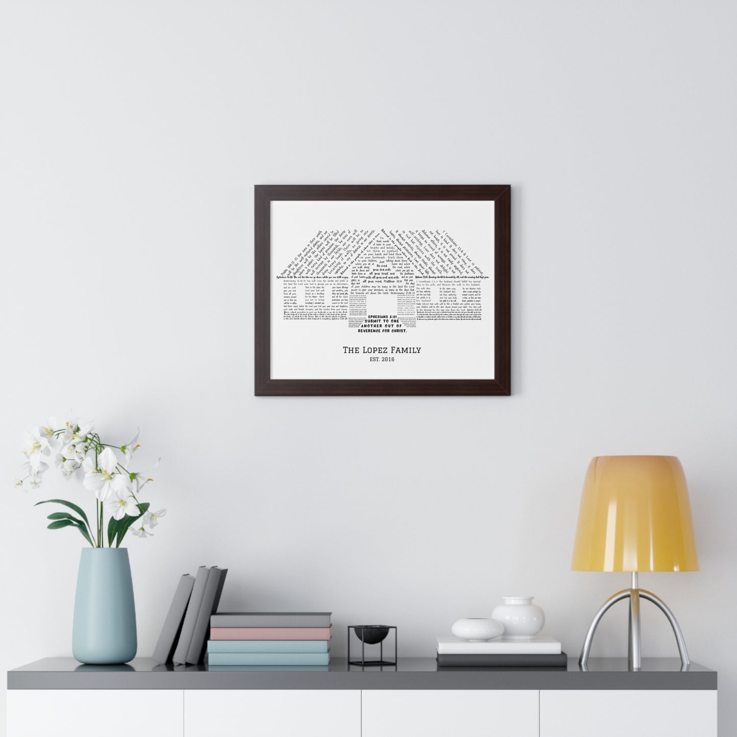Christian Personalized Framed Poster – God’s Word Shapes This House Design | Póster Enmarcado Cristiano Personalizado – Inglés
