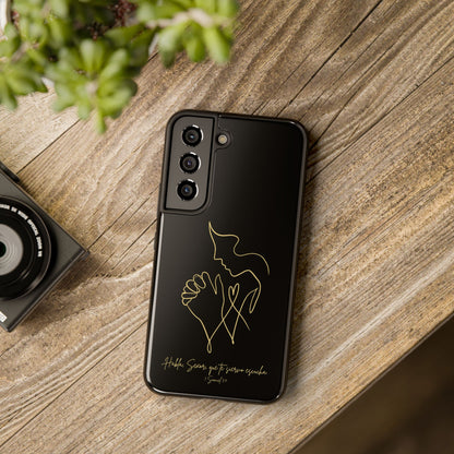 Funda Cristiana Resistente – 1 Samuel 3:9 Toma Tiempo para Escuchar | Christian Tough Phone Case – Take Time to Listen Design