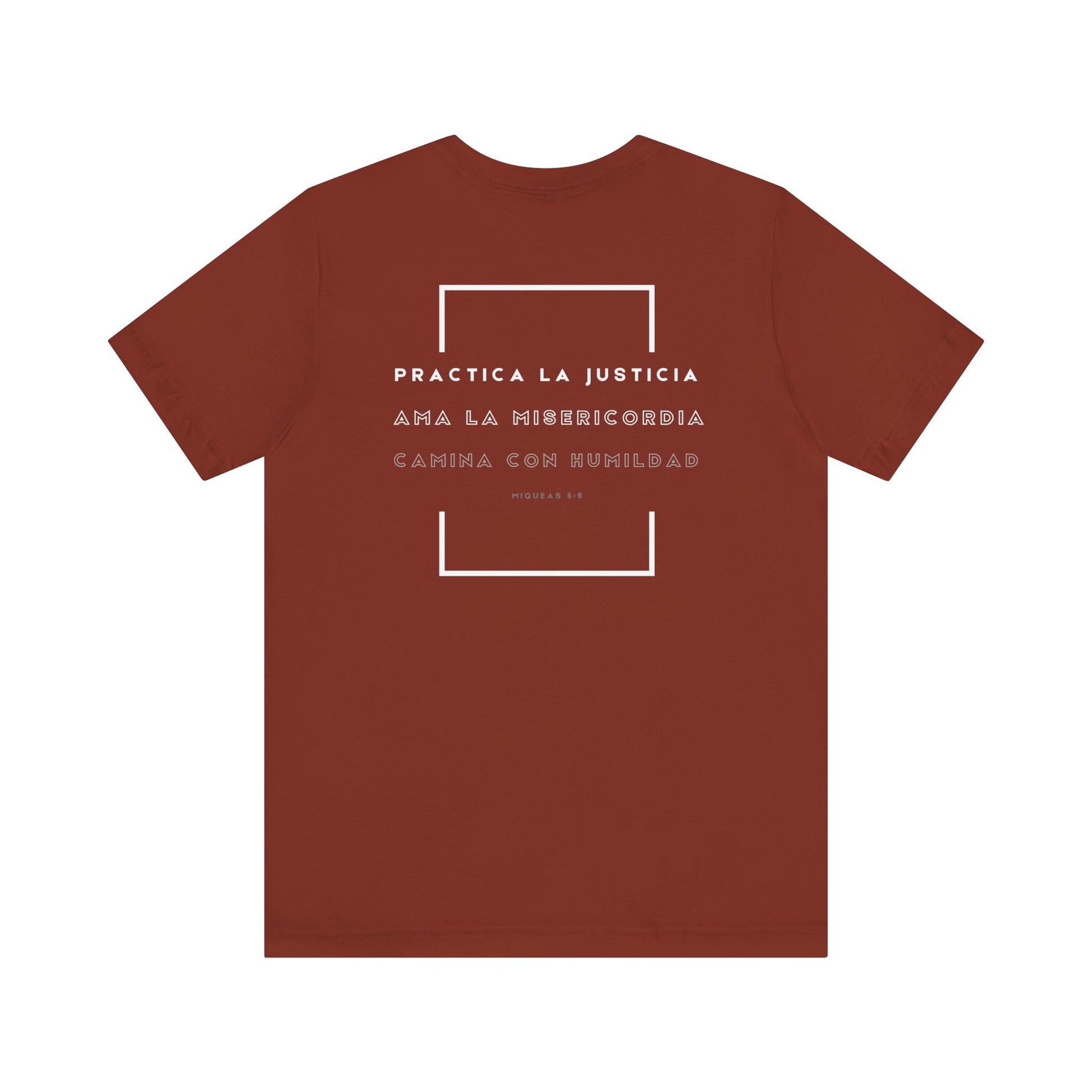Camiseta Cristiana Unisexo - Justicia, Misericordia y Humildad - Christian Bible Verse T-shirt Micah 6:8 - Somos Semilla De Mostaza