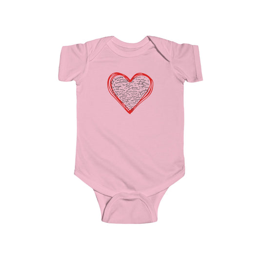 Pañalero Cristiano para Bebe con Versículo - 1 Corintios 13:4-7 - Christian Baby Onesie