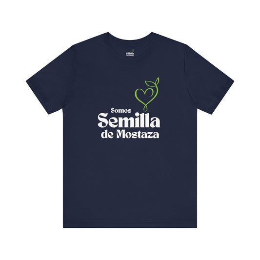 Camiseta Cristiana Unisexo - Logo "Somos Semilla de Mostaza" - Christian Unisex T-Shirt