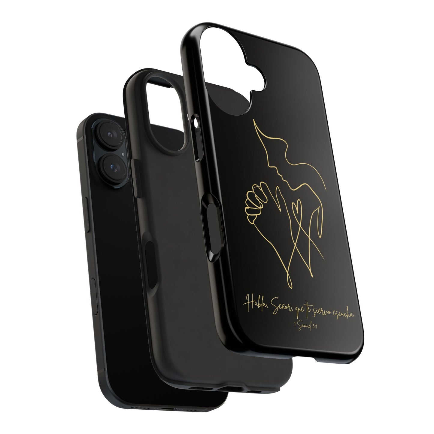 Funda Cristiana Resistente – 1 Samuel 3:9 Toma Tiempo para Escuchar | Christian Tough Phone Case – Take Time to Listen Design