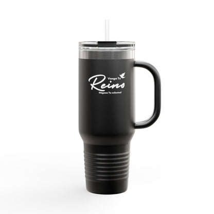 Taza Termica de Fe con Popote 1.18L - Christian Insulated Tumbler 40oz - "Venga Tu Reino" Mateo 6:10 - Spanish Bible Verse Travel Mug with Straw - Somos Semilla De Mostaza